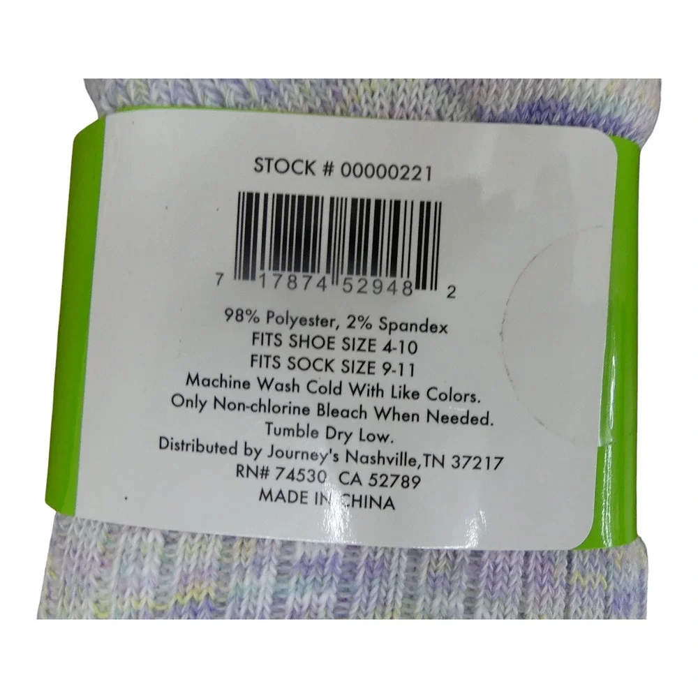 Journeys No Show Socks Womens 4-10 Multi Color NEW Space Dye Liner 5 Pair Pack
